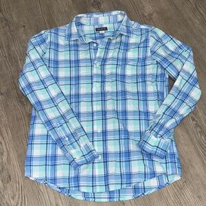 Place Blue and Green Plaid Kids Button-Down Shirt